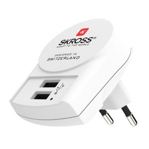 Încărcător SKROSS 2 prize USB (12W) ALB