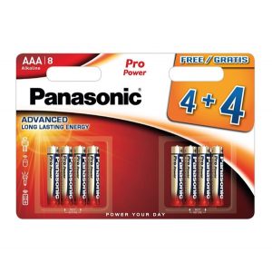 Baterie durabilă PANASONIC PRO POWER (AAA, LR03PPG, 1,5 V, alcalină) 8 buc/pachet