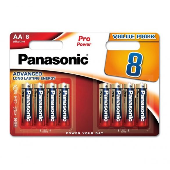 Baterie durabilă PANASONIC PRO POWER (AA, LR6PPG, 1,5 V, alcalină) 8 buc/pachet