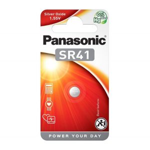 Celulă monedă PANASONIC (SR41, 1,55 V, oxid de argint) 1 buc/pachet