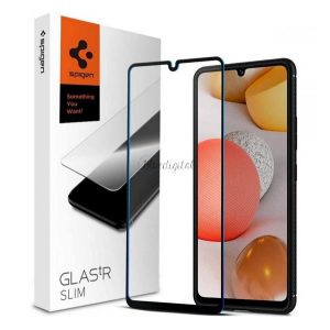 SPIGEN FC din sticlă de protecție pentru ecran (2.5D, fără amprentă, foarte rezistentă la zgârieturi, 9H, ultra-subțire, 0,3 mm, evidențiere în culori) NEGRU Samsung Galaxy A42 5G (SM-A425F)