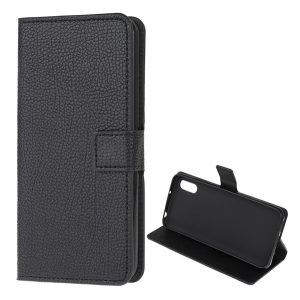 Husă în picioare, efect piele (FLIP, deschidere laterală, funcție de suport pentru desktop, premium) NEGRU Samsung Galaxy Xcover 5 (SM-G525F)