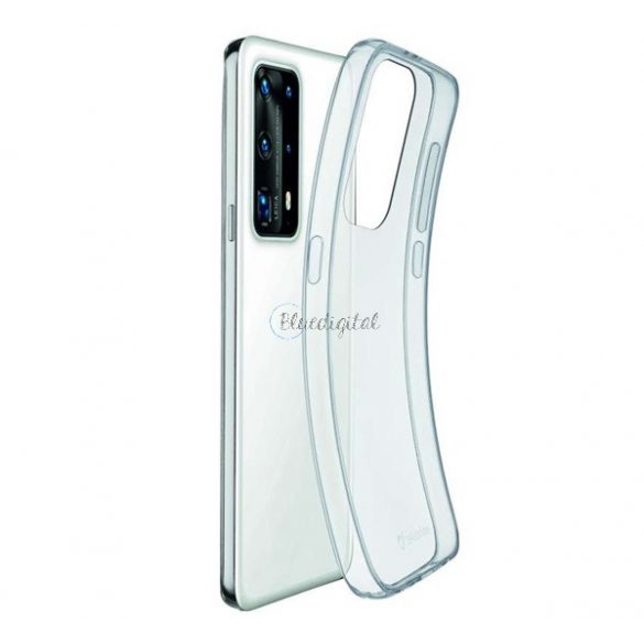 Protector de telefon din silicon CELLULARLINE FINE (ultra-subtire) TRANSPARENT Huawei P40