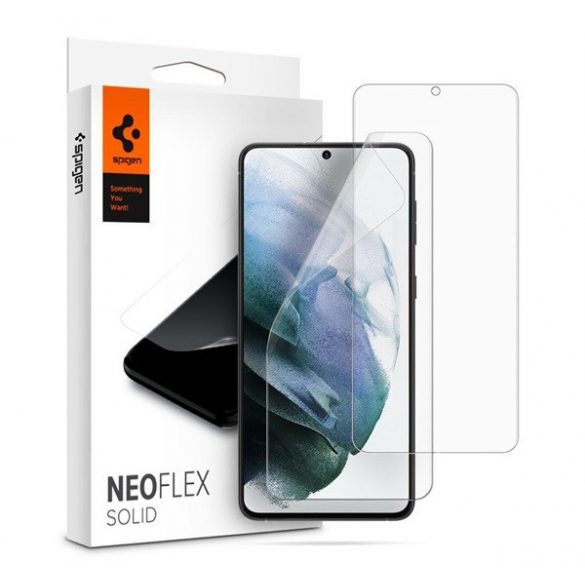 Protectie ecran SPIGEN NEOFLEX SOLID 2buc (ecran complet, parte curbata, PET autoadeziv, neretractabil) TRANSPARENT Samsung Galaxy S21 (SM-G991) 5G