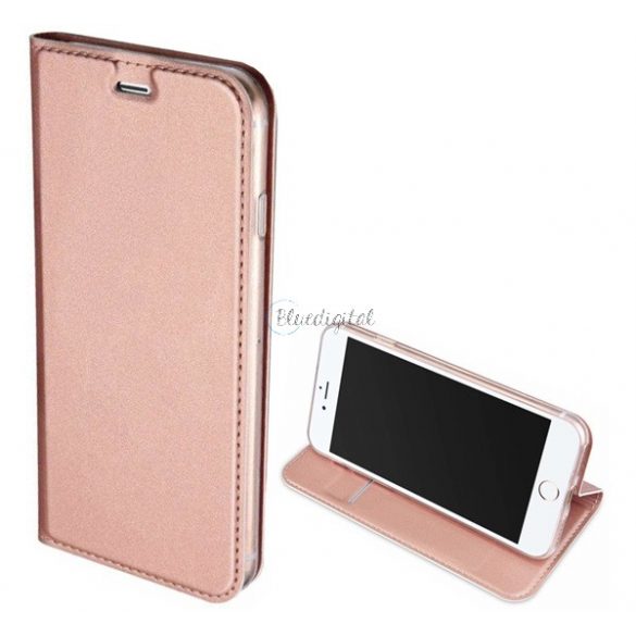 Husa DUX DUCIS SKIN PRO in picioare, efect piele (FLIP, deschidere laterala, suport card bancar, functie suport birou) ROSE GOLD Apple iPhone 7 4.7, Apple iPhone SE 2 (2020), Apple iPhone 8 4.7, Apple iPh