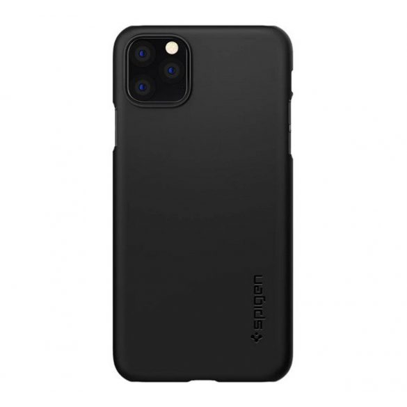 Protector de telefon din plastic SPIGEN THIN FIT (mat, ultra-subțire, protecție pentru cameră) NEGRU Apple iPhone 11