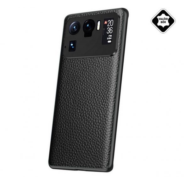 Husă de telefon din silicon (piele naturală) negru Xiaomi Mi 11 Ultra 5G