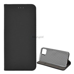 Carcasa in picioare, efect piele (FLIP, deschidere laterala, functie suport de masa, model romb) NEGRU Oppo A73 4G