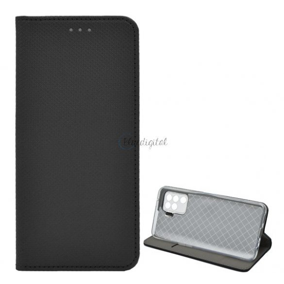 Carcasa in picioare, efect piele (FLIP, deschidere laterala, functie suport de masa, model romb) NEGRU Oppo Reno 5 Lite