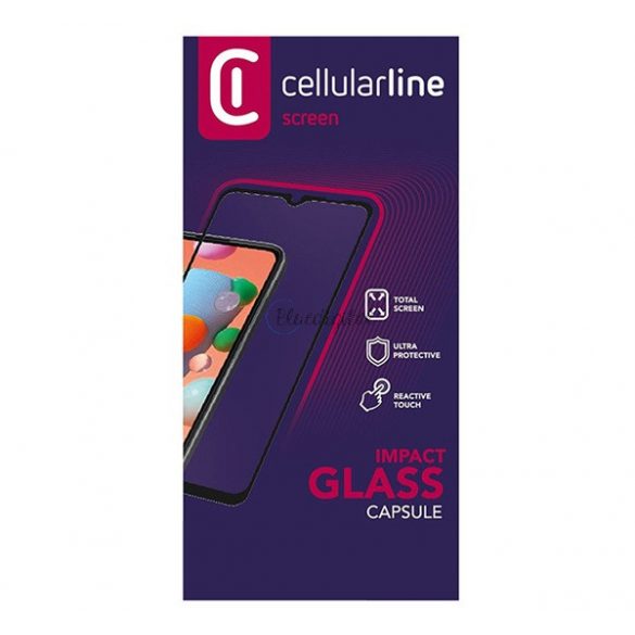 Sticlă de protecție pentru ecran CELLULARLINE IMPACT GLASS CAPSULE (2.5D, curbată, rezistentă la zgârieturi, ultra-subțire, 0,2 mm, 9H) NEGRU Samsung Galaxy A30s (SM-A307F)