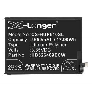 Baterie CAMERON SINO Li-Polymer (3.85V/4650mAh, compatibil cu Huawei HB526489ECW) NEGRU Huawei Y6p