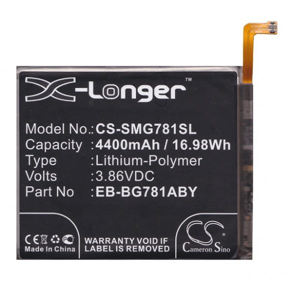 Baterie CAMERON SINO Li-Polymer (3,86V/4400mAh, compatibil cu Samsung EB-BG781ABE) NEGRU Samsung Galaxy S20 FE (SM-G780), Samsung Galaxy A52 4G (SM-A525F), Samsung Galaxy A52 5G (SM-A526F), Samsung Galaxy A52s 5G (SM-A528)