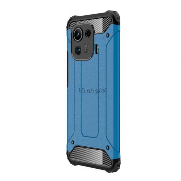 Protector de telefon din plastic Defender (rezistenta la impact mediu, colt cu perna de aer, interior din silicon, efect metalic) ALBASTRU DESCHIS Xiaomi Mi 11 Pro 5G