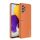 Protectie telefon din plastic DUX DUCIS YOLO (cadru silicon, rezistent la impact mediu, cadru metalic, spate cu efect piele) PORTOCALIU Samsung Galaxy A72 4G (SM-A725F), Samsung Galaxy A72 5G (SM-A72)