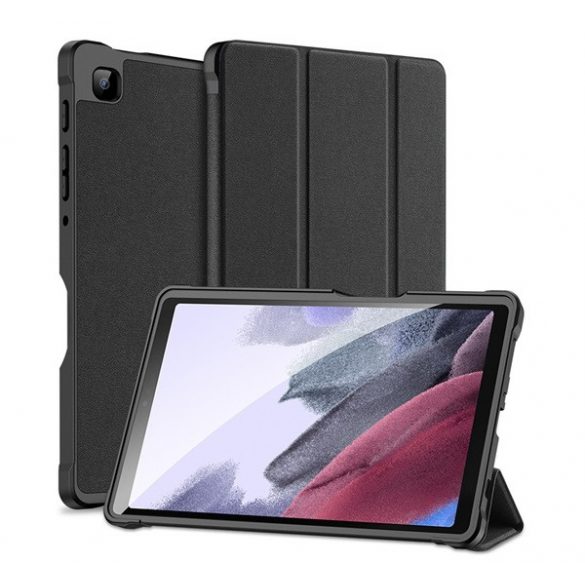 Husa DUX DUCIS DOMO in picioare, efect piele (FLIP activ, deschidere laterala, TRIFOLD, suport desktop, model textil) NEGRU Samsung Galaxy Tab A7 Lite WIFI (SM-T220), Samsung Galaxy Tab A7 Lite LTE (SM-T225)