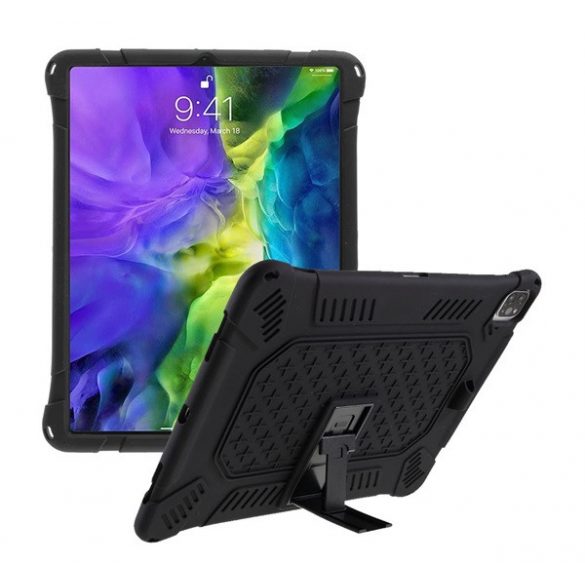 protecțiede telefon Defender din cauciuc (rezistent la impact mediu, model în cruce) NEGRU Apple IPAD Pro 12.9 (2020), Apple IPAD Pro 12.9 (2018), Apple IPAD Pro 12.9 (2021)