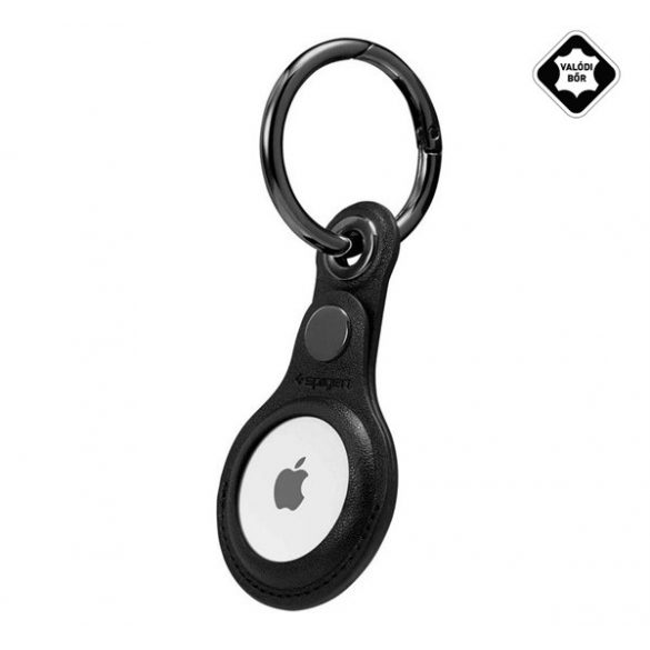 SPIGEN VALENTINUS Keychain (oțel inoxidabil și piele naturală) Apple AirTag negru Apple iPhone 11 Pro, Apple iPhone 11 Pro Max, Apple iPhone 11, Apple iPhone 12, Apple iPhone 12 Pro, Apple iPhone 12 Pro Max, Apple iPhone 12 mini, Apple iP