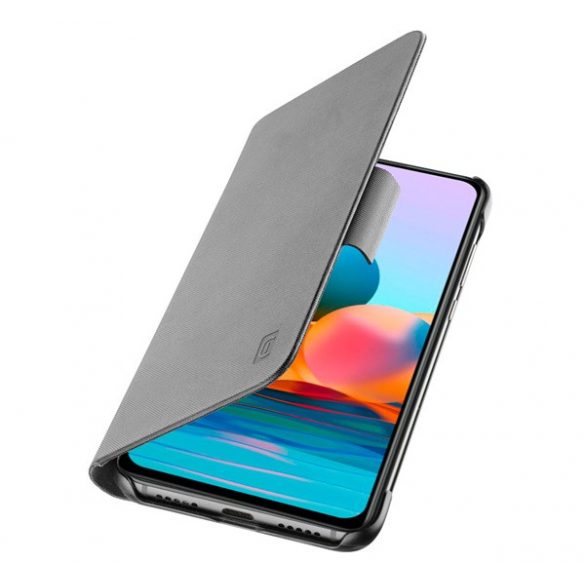 Husă CELLULARLINE BOOK AGENDA în picioare, efect piele (FLIP, deschidere laterală, funcție de suport pentru birou, protecție RFID) NEGRU Xiaomi Redmi Note 10 4G (Note 10s), Xiaomi Poco M5s