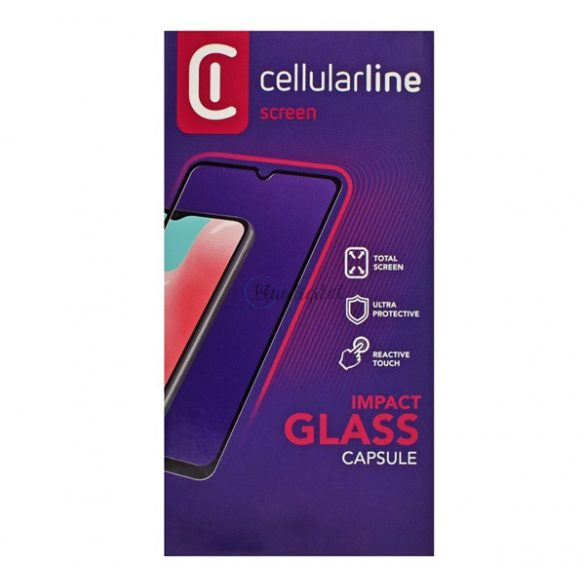 Sticlă de protecție pentru ecran CELLULARLINE IMPACT GLASS CAPSULE (2.5D, curbată, rezistentă la zgârieturi, ultra-subțire, 0,2 mm, 9H) NEGRU Samsung Galaxy A12 (SM-A125F / SM-A127F), Samsung Galaxy A32 5G (SM-A326)