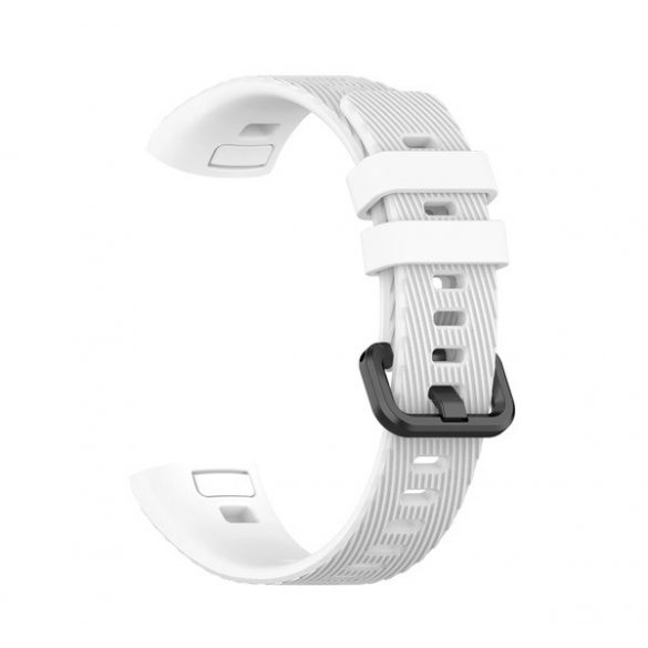 Curea (dimensiune personalizată, silicon, reglabilă, model cu dungi) FEHÉR Huawei Band 3 Pro, Honor Band 3 Pro