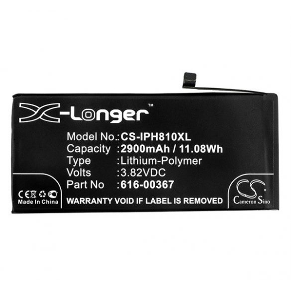 Baterie CAMERON SINO Li-Polymer (3.82V/2900mAh, compatibil cu Apple 616-00367) NEGRU Apple iPhone 8 Plus 5.5