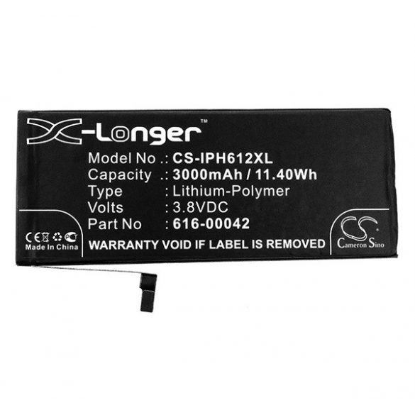 Baterie CAMERON SINO Li-Polymer (3.8V/3000mAh, compatibil cu Apple 616-00042) NEGRU Apple iPhone 6S Plus 5.5