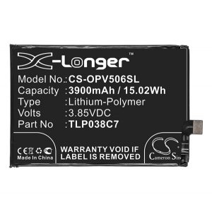 Baterie CAMERON SINO Li-Polymer (3.85V/3900mAh, compatibil cu Alcatel TLP038C7) NEGRU Alcatel 5V (OT-5060D)