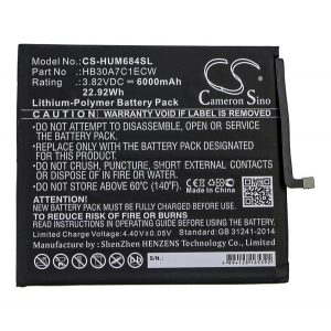 Baterie Li-Polymer CAMERON SINO (3.82V/6000mAh, compatibil cu Huawei HB30A7C1ECW) NEGRU Huawei MediaPad M6 8.4 LTE, Huawei MediaPad M6 8.4 WIFI