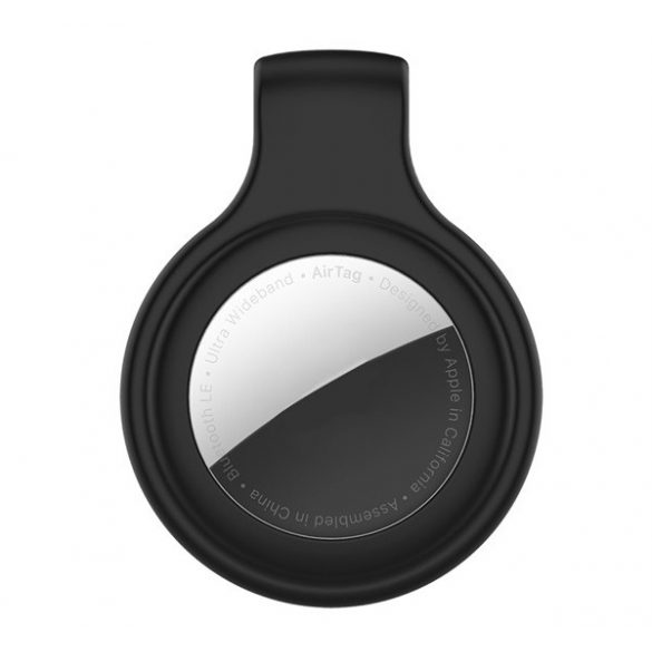 Carcasă din silicon (poate fi prinsă de curea) BLACK Apple AirTag