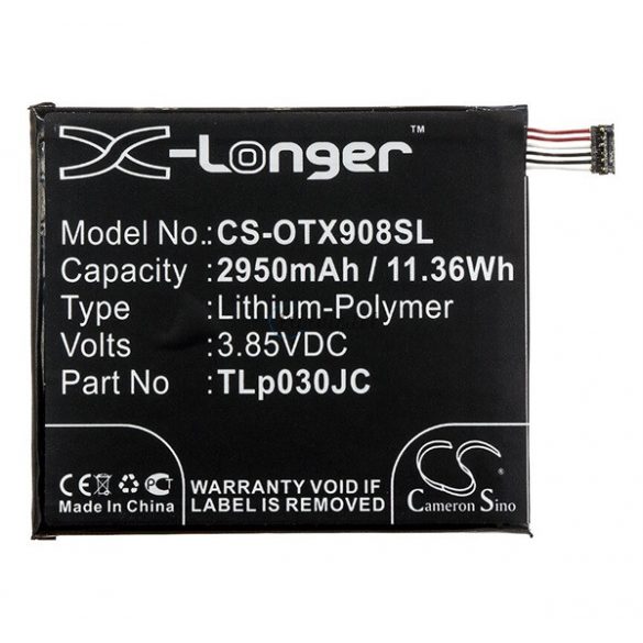 Baterie CAMERON SINO Li-Polymer (3,85V/2950mAh, compatibil cu Alcatel CAC3000034CC) NEGRU Alcatel 3C (OT-5026D)