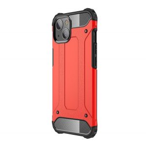 Protecție din plastic pentru telefon Defender (rezistență medie la impact, toc cu bule, interior din silicon, efect metalic) PIROS Apple iPhone 13 mini