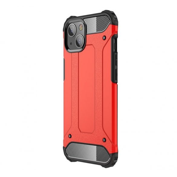 Protecție din plastic pentru telefon Defender (rezistență medie la impact, toc cu bule, interior din silicon, efect metalic) PIROS Apple iPhone 13 mini