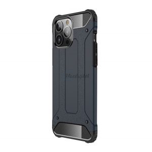 Protector de telefon din plastic Defender (rezistenta medie la impact, colt cu perna de aer, interior din silicon, efect metalic) ALBASTRU INCHIS Apple iPhone 13 Pro Max