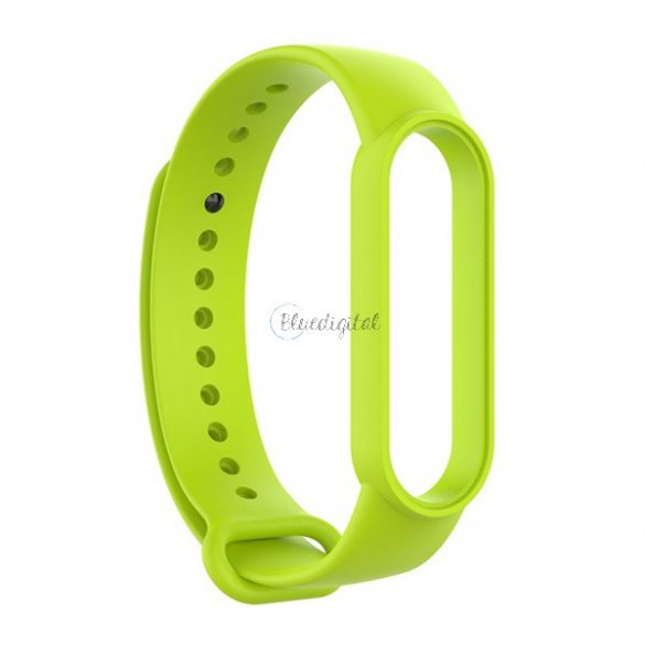 Curea de schimb (dimensiune personalizată, silicon) VERDE LIM Xiaomi Mi Band 7, Xiaomi Mi Band 6 NFC, Xiaomi Mi Band 5, Xiaomi Mi Band 6