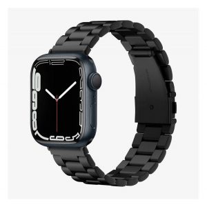 Curea de schimb SPIGEN MODERN FIT (dimensiune personalizată, mare, metal) NEGRU Apple Watch Series 1 42mm, Apple Watch Series 2 42mm, Apple Watch Series 3 42mm, Apple Watch Series 4 44mm