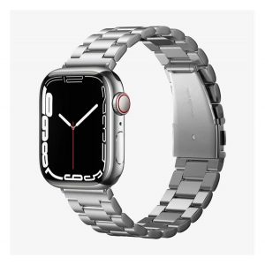 Curea de schimb SPIGEN MODERN FIT (dimensiune personalizată, mare, metal) SILVER Apple Watch Series 1 42mm, Apple Watch Series 2 42mm, Apple Watch Series 3 42mm, Apple Watch Series 4 44mm, Apple Watch Series 5 44mm, Apple Watch Series 6 44mm, Apple 