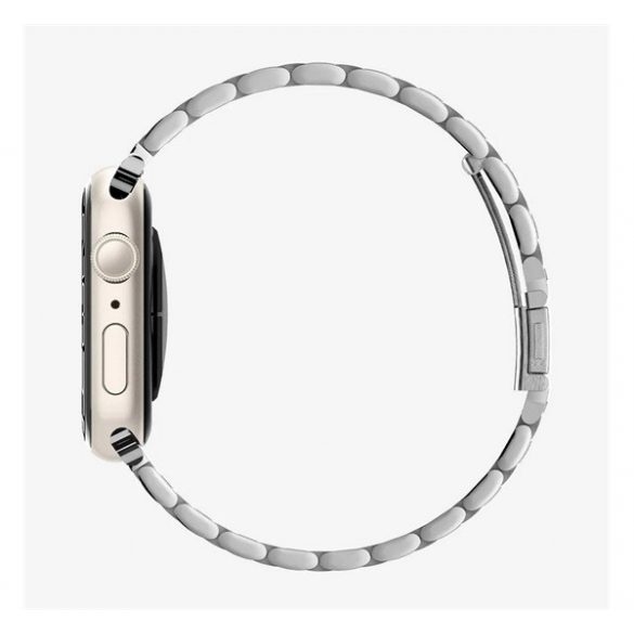 Curea de schimb SPIGEN MODERN FIT (dimensiune personalizată, mare, metal) SILVER Apple Watch Series 1 42mm, Apple Watch Series 2 42mm, Apple Watch Series 3 42mm, Apple Watch Series 4 44mm, Apple Watch Series 5 44mm, Apple Watch Series 6 44mm, Apple 