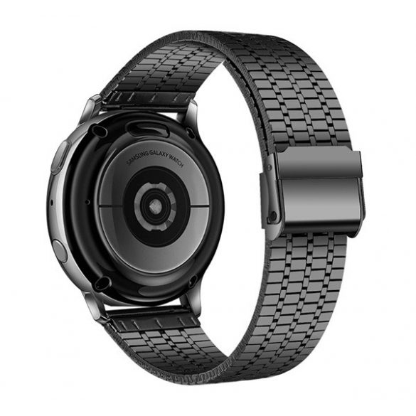 Curea (universală, 20 mm, metal) negru Huawei Watch GT 2 42mm, Samsung Galaxy Gear S2 Classic (SM-R732), Amazfit Bip, Haylou LS02, Samsung Galaxy Gear S2 3G (SM-R730), Amazfit GTS 2, Amazfit GTS