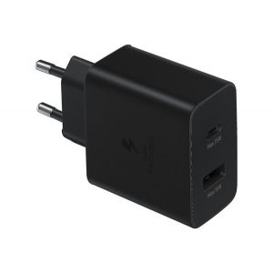 Încărcător de rețea SAMSUNG USB+Type-C (35W, încărcător rapid PD 3.0) NEGRU