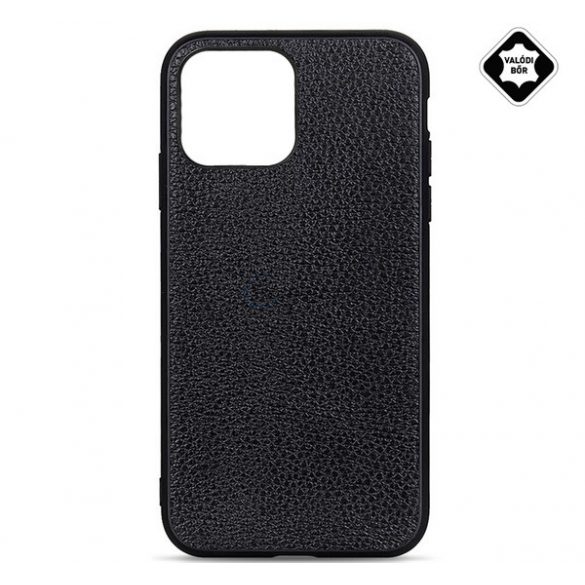 Protector de telefon din silicon (acoperire din piele naturala) NEGRU Apple iPhone 13 Pro