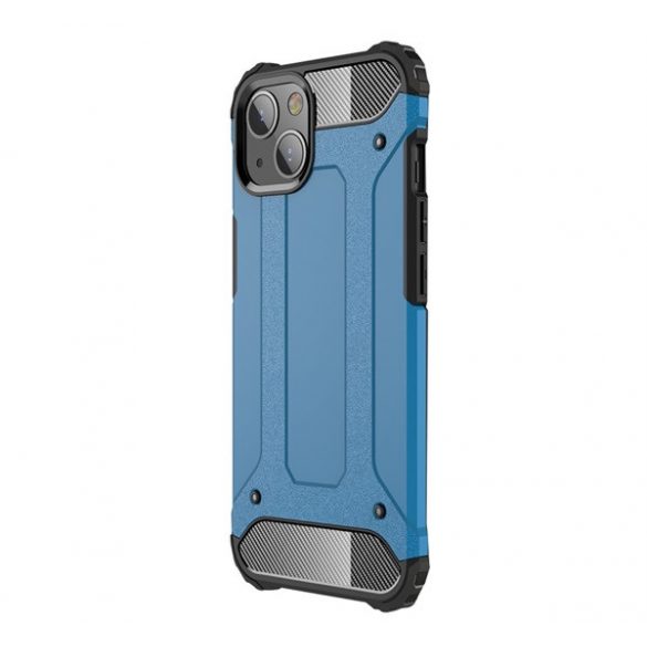 Protectie de telefon din plastic Defender (rezistenta medie la impact, colt cu perna de aer, interior din silicon, efect metalic) ALBASTRU DESCHI Apple iPhone 13 mini