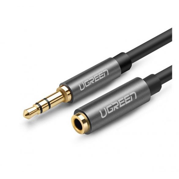 UGREEN cablu audio (mufă jack 3,5 mm - mufă jack 3,5 mm, 100 cm, AUX) GREY