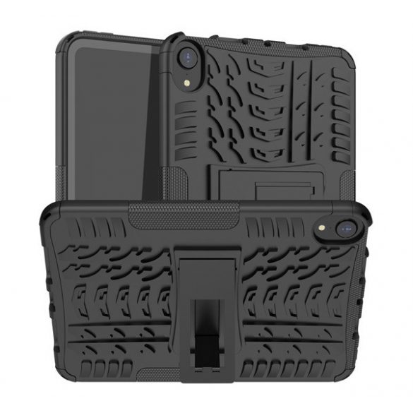 Protector de telefon din plastic Defender (rezistenta la impact, interior din silicon, suport, cauciuc auto) NEGRU Apple IPAD mini 6 (2021)