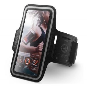 Carcasa SPIGEN A700 in picioare (universala, SPORT, bratara, elastic, suport cheie, dimensiune 6.9") NEGRU