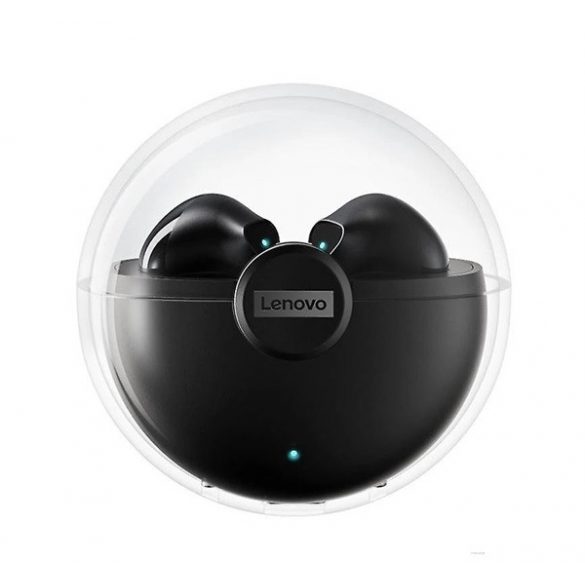 Căști bluetooth LENOVO LP80 STEREO (v5.0, TWS, microfon, gamer, drip + husă de încărcare) NEGRU