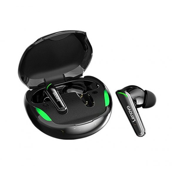 LENOVO XT92 căști bluetooth Stereo (v5.1, TWS, afișaj LED, microfon, anulare zgomot + dock de încărcare, SPORT) NEGRU