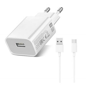 XIAOMI MDY-09-EW încărcător de rețea priză USB (10W, încărcător rapid + cablu Type-C) ALB