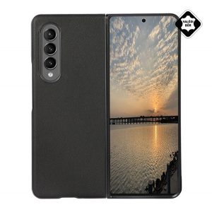 Protecție din plastic pentru telefon (piele naturală, rezistență medie la impact) negru Samsung Galaxy Z Fold3 5G (SM-F926)