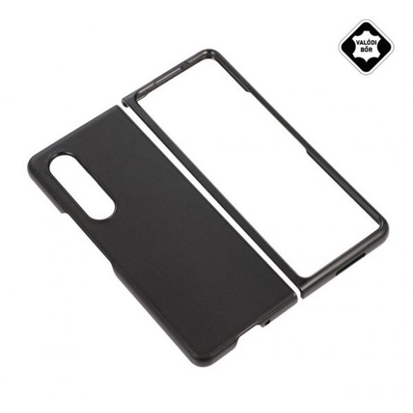 Protecție din plastic pentru telefon (piele naturală, rezistență medie la impact) negru Samsung Galaxy Z Fold3 5G (SM-F926)