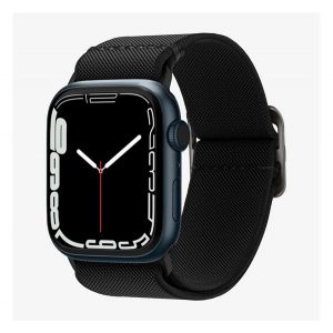 Curea de schimb SPIGEN LITE FIT (dimensiune personalizată, mare, textil) NEGRU Apple Watch Series 2 42mm, Apple Watch Series 3 42mm, Apple Watch Series 4 44mm, Apple Watch Series 5 44mm, Apple Watch Series 6 44mm, Apple Watch Series SE 44mm, Apple W